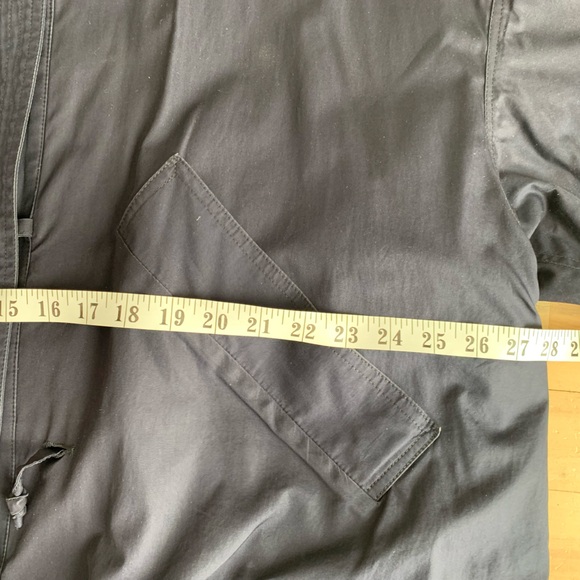 VINTAGE - Fur lining, Navy Blue Trench Coat - Picture 6 of 16